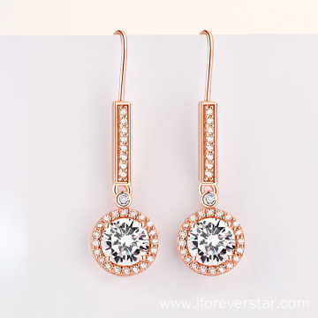 White Bling CZ Trending 925 Silver Earrings